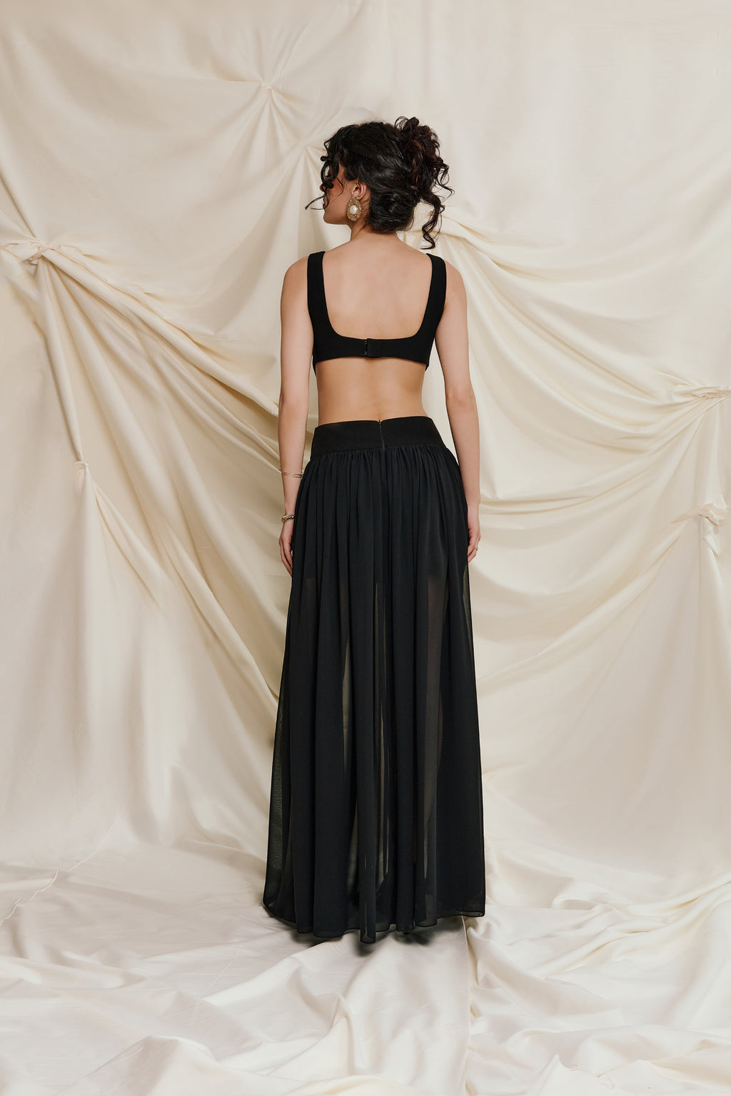 Open Back Georgette Maxi Dress